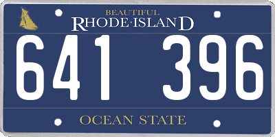 RI license plate 641396