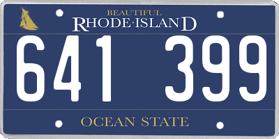 RI license plate 641399