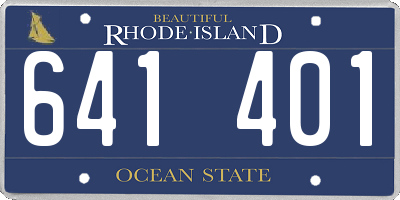 RI license plate 641401