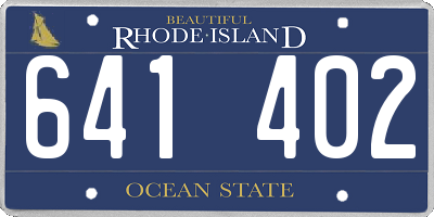 RI license plate 641402