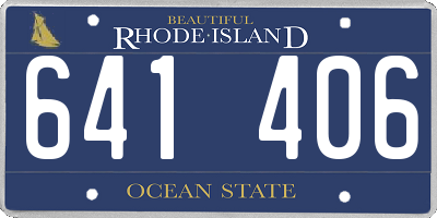RI license plate 641406