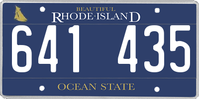 RI license plate 641435
