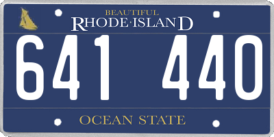 RI license plate 641440