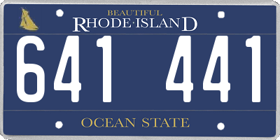 RI license plate 641441