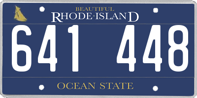 RI license plate 641448