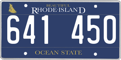 RI license plate 641450