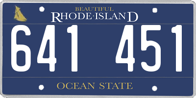 RI license plate 641451