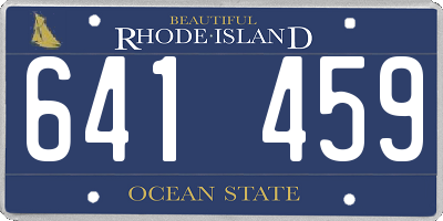 RI license plate 641459