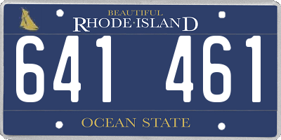 RI license plate 641461