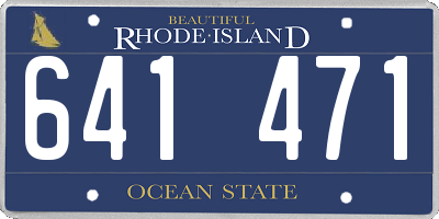 RI license plate 641471