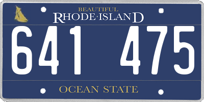 RI license plate 641475