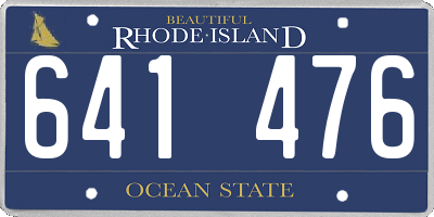 RI license plate 641476