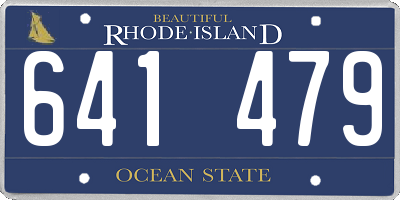 RI license plate 641479