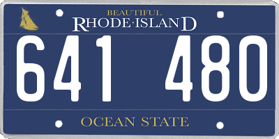 RI license plate 641480