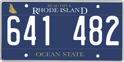 RI license plate 641482