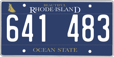 RI license plate 641483