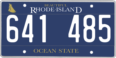 RI license plate 641485