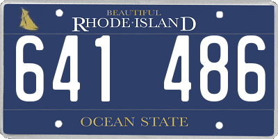 RI license plate 641486