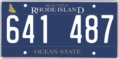 RI license plate 641487