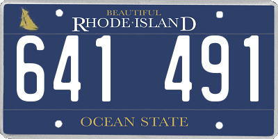 RI license plate 641491