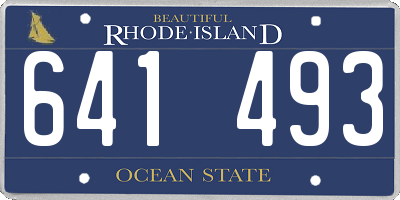 RI license plate 641493