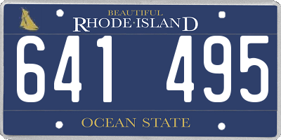 RI license plate 641495