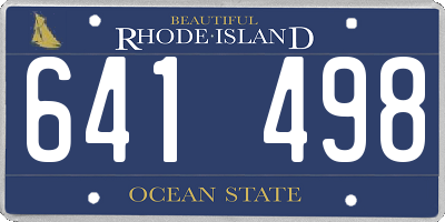 RI license plate 641498