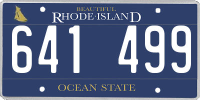 RI license plate 641499