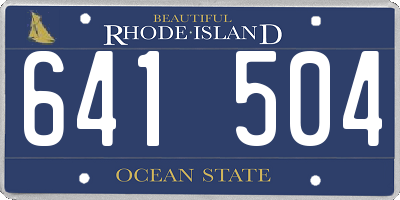 RI license plate 641504