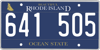 RI license plate 641505