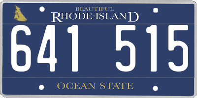 RI license plate 641515