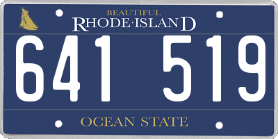 RI license plate 641519