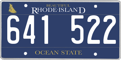 RI license plate 641522