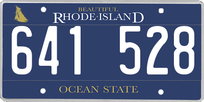 RI license plate 641528