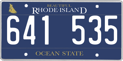 RI license plate 641535