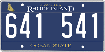 RI license plate 641541