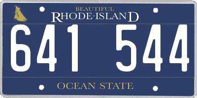 RI license plate 641544