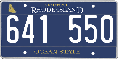 RI license plate 641550