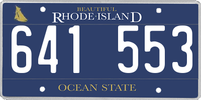 RI license plate 641553