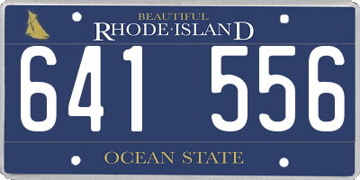 RI license plate 641556