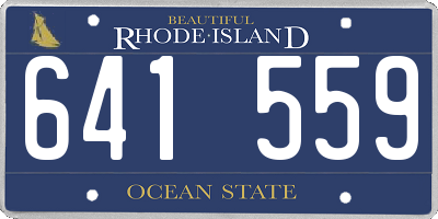 RI license plate 641559