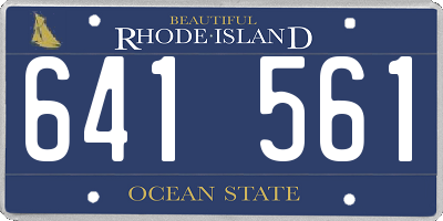 RI license plate 641561