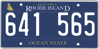 RI license plate 641565