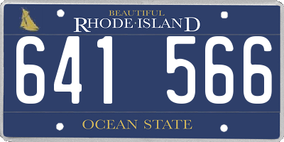 RI license plate 641566