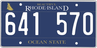 RI license plate 641570