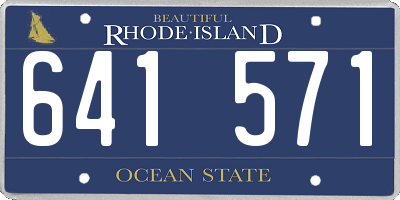 RI license plate 641571