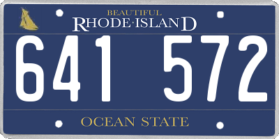 RI license plate 641572