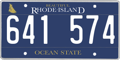 RI license plate 641574