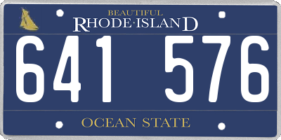 RI license plate 641576