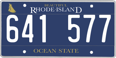 RI license plate 641577